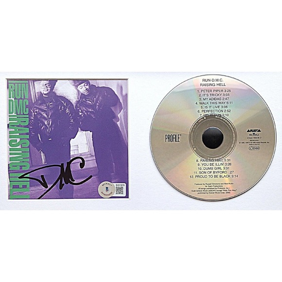 Darryl McDaniels Run DMC Signed Raising Hell CD Beckett Rap Hip Hop 50 Autograph - Picture 3 of 6